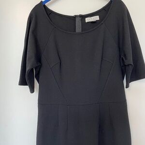Body-con black elbow sleeve, knee length dress, Velvet brand
